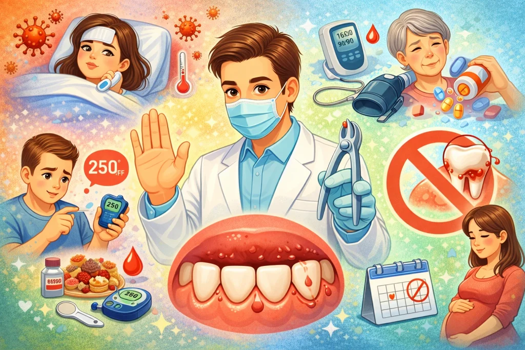 Kondisi tidak boleh cabut gigi penting dikenali agar tindakan aman. Lakukan pemeriksaan awal dulu di Sozo Dental Clinic.